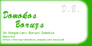 domokos boruzs business card